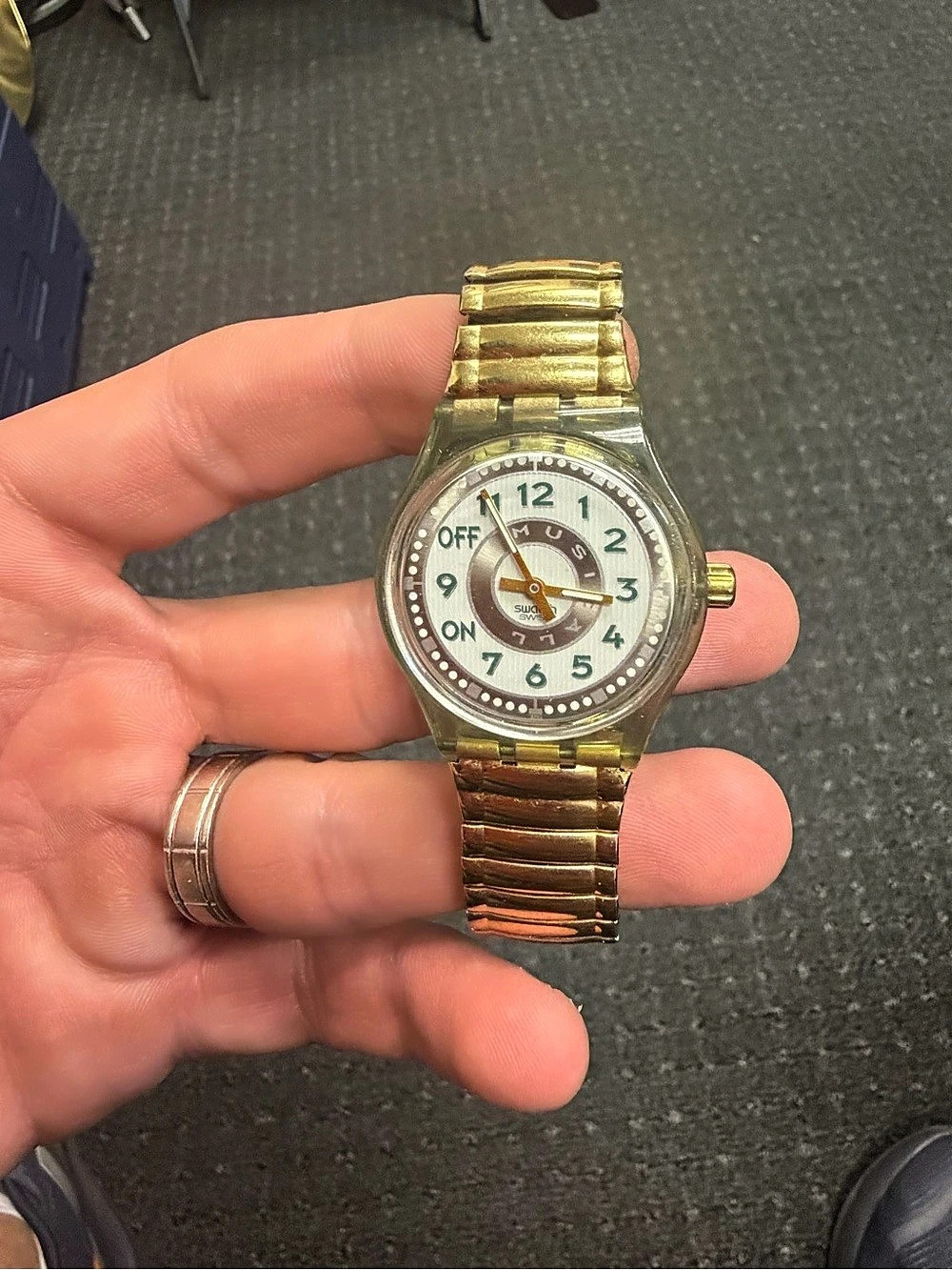 Swatch Boogie Mood SLK104 Gold & Silver Watch